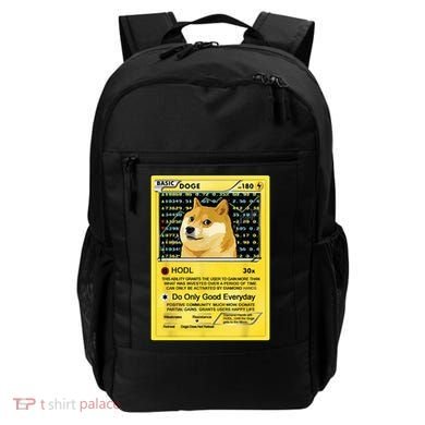 Doge HODL Card Crypto Currency Funny Backpack