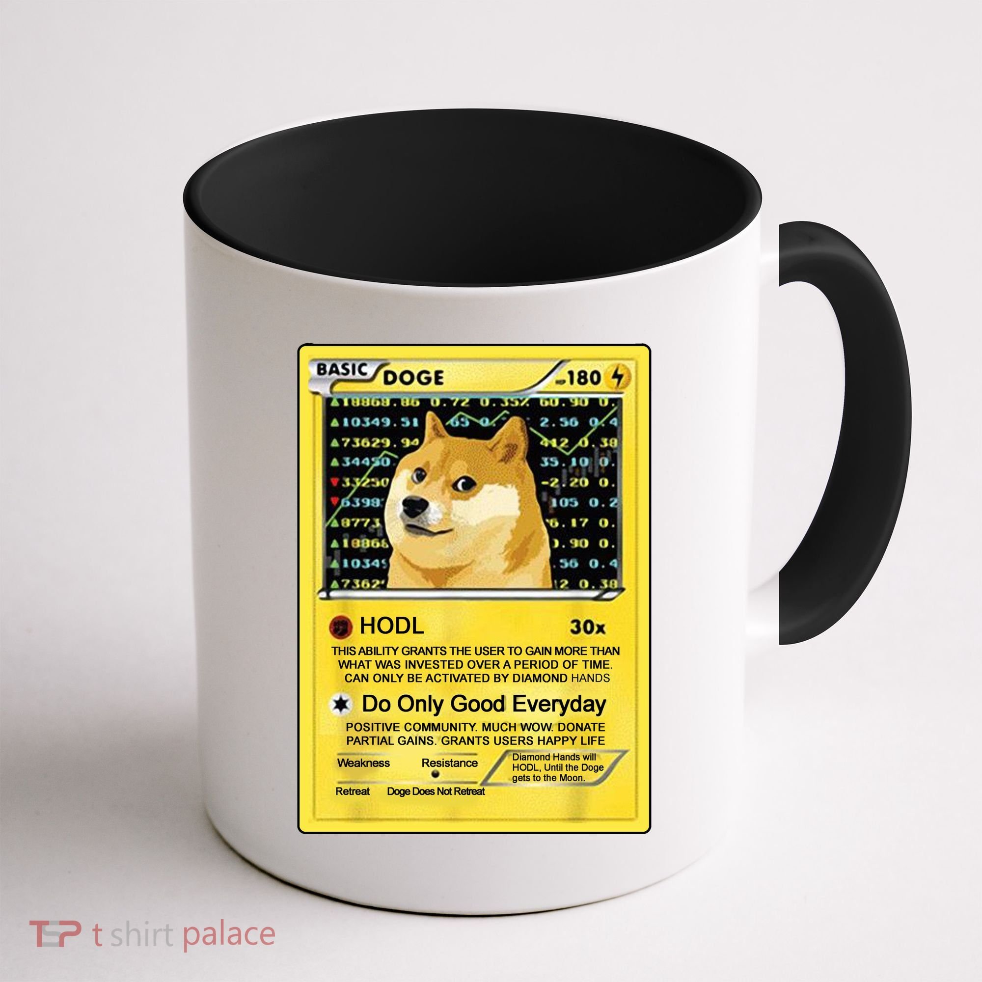 Doge HODL Card Crypto Currency Funny Coffee Mug