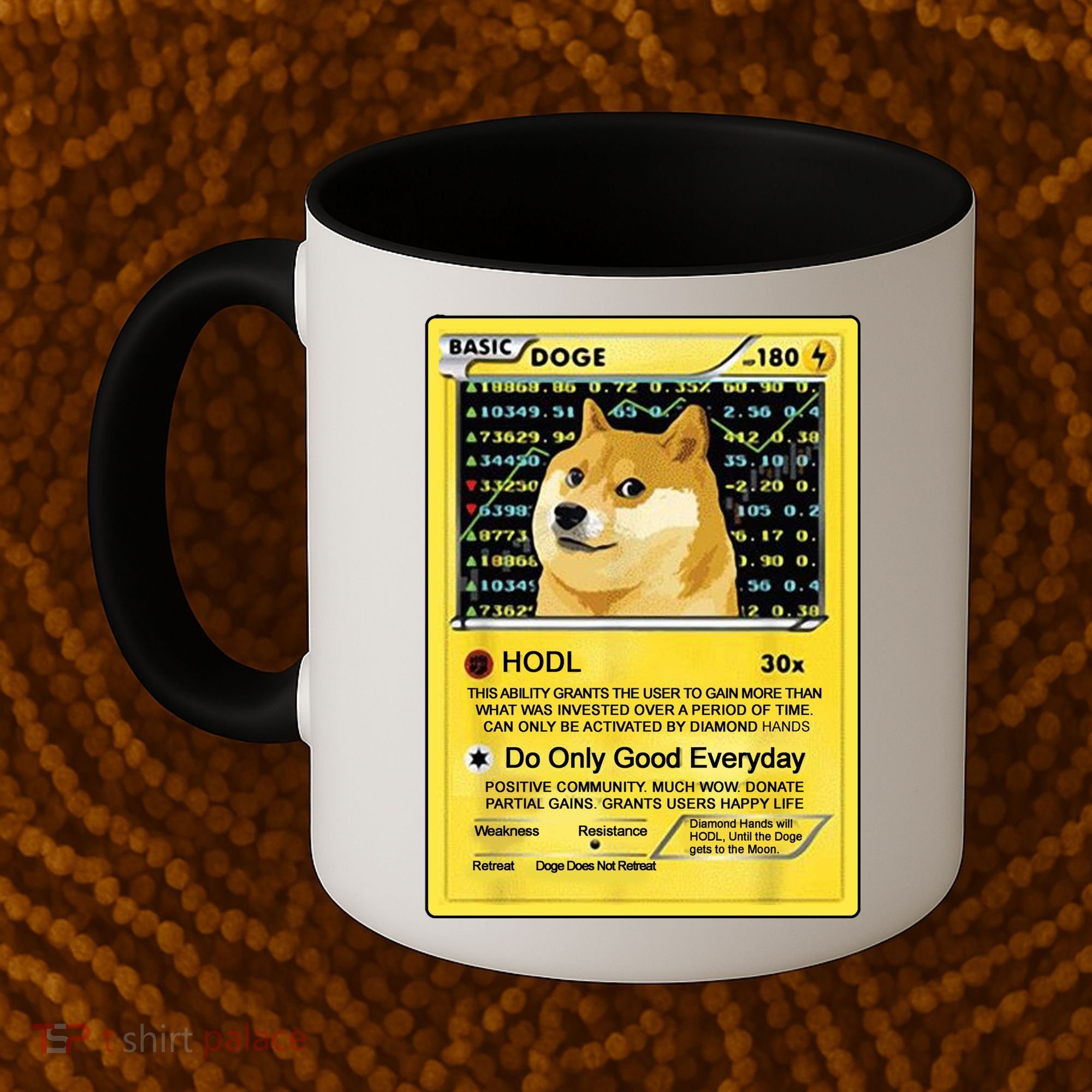 Doge HODL Card Crypto Currency Funny Coffee Mug