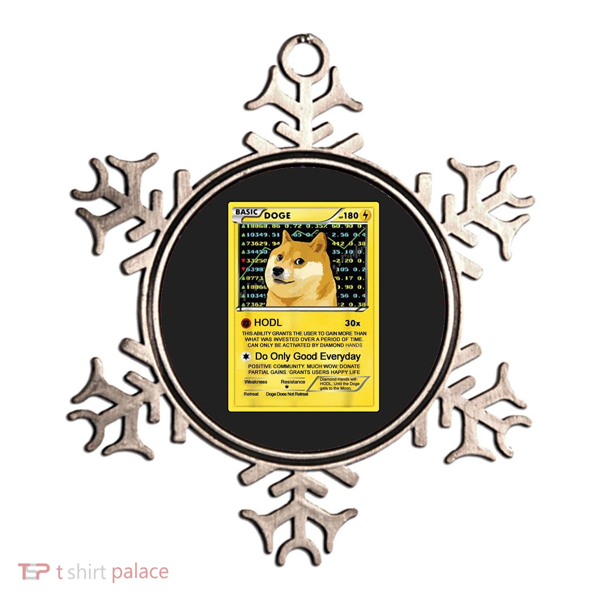 Doge HODL Card Crypto Currency Funny Ornament