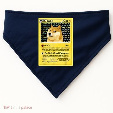 Doge HODL Card Crypto Currency Funny USA-Made Doggie Bandana