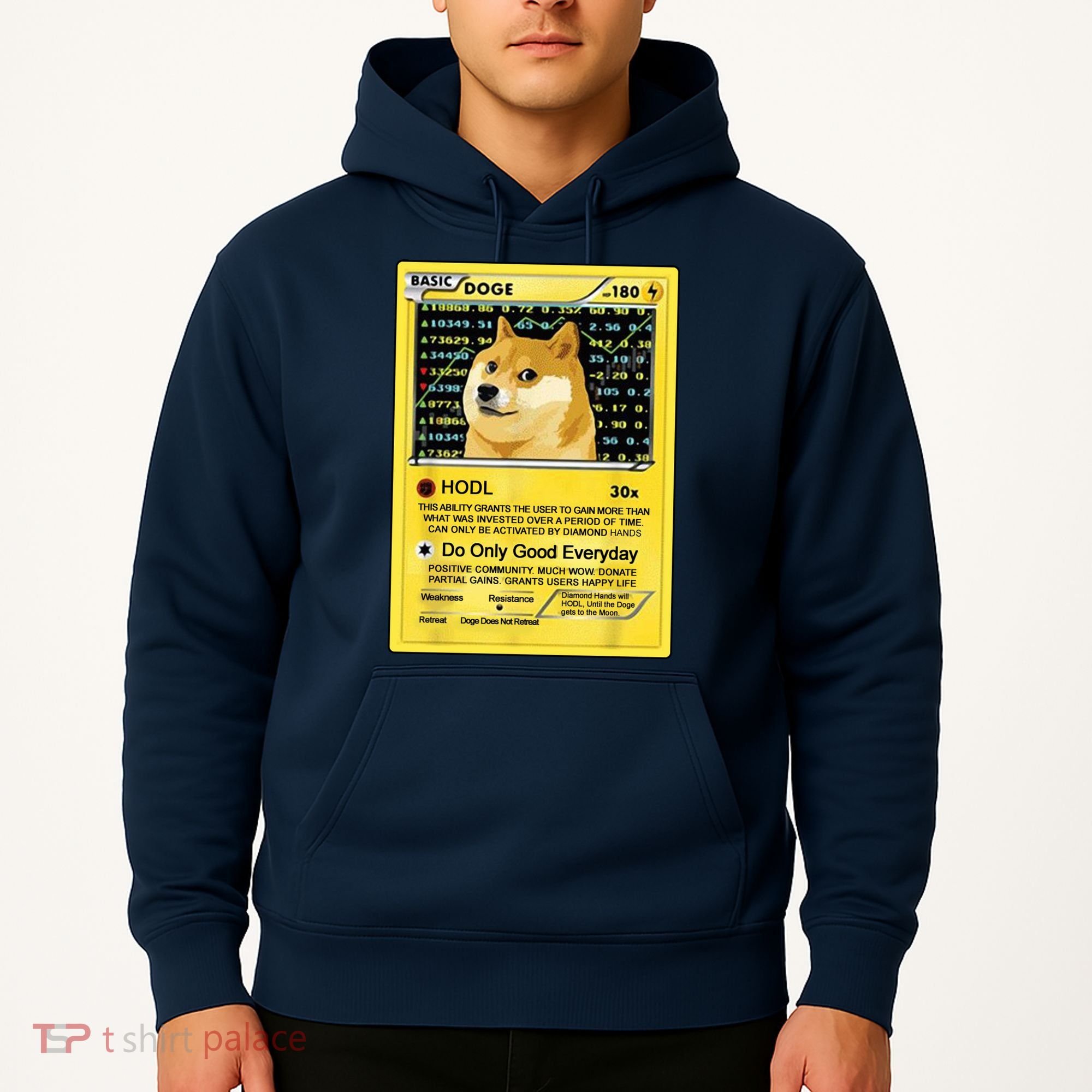 Doge HODL Card Crypto Currency Funny Hoodie