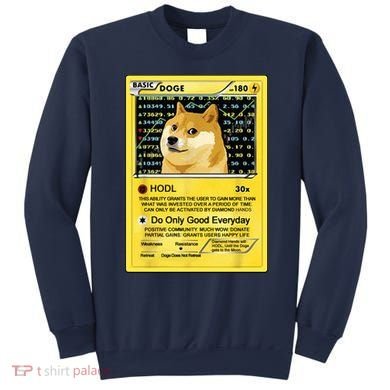 Doge HODL Card Crypto Currency Funny Sweatshirt