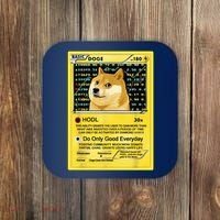 Doge HODL Card Crypto Currency Funny Coaster thumb 0