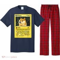 Doge HODL Card Crypto Currency Funny Pajama Set thumb 0