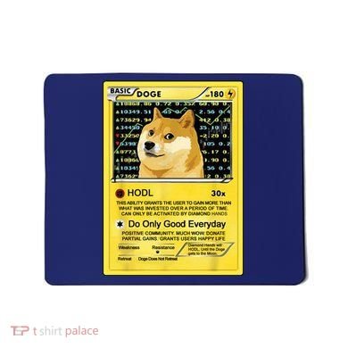 Doge HODL Card Crypto Currency Funny Mousepad