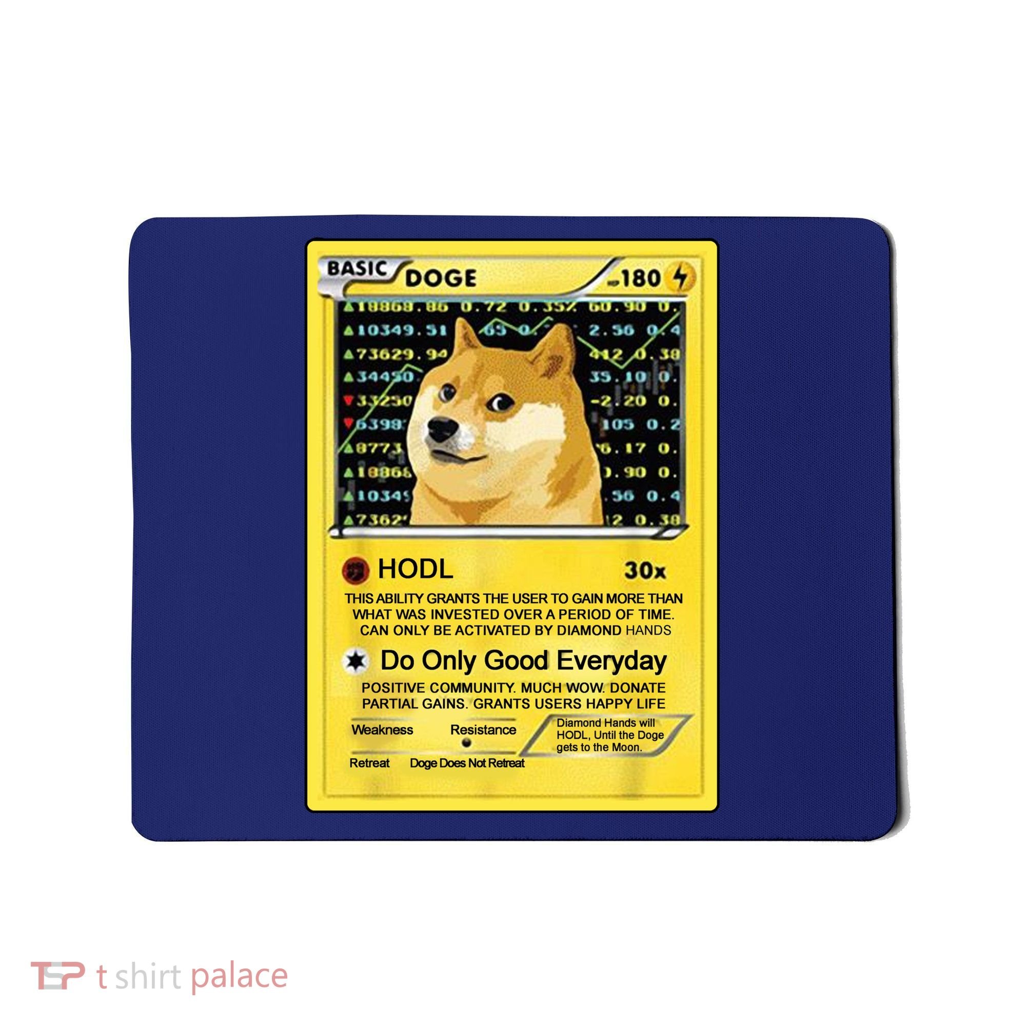 Doge HODL Card Crypto Currency Funny Mousepad