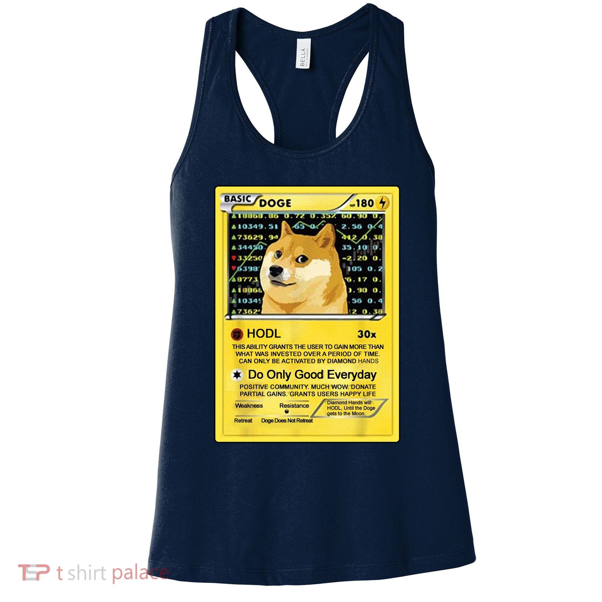 Doge HODL Card Crypto Currency Funny Women's Tank Top