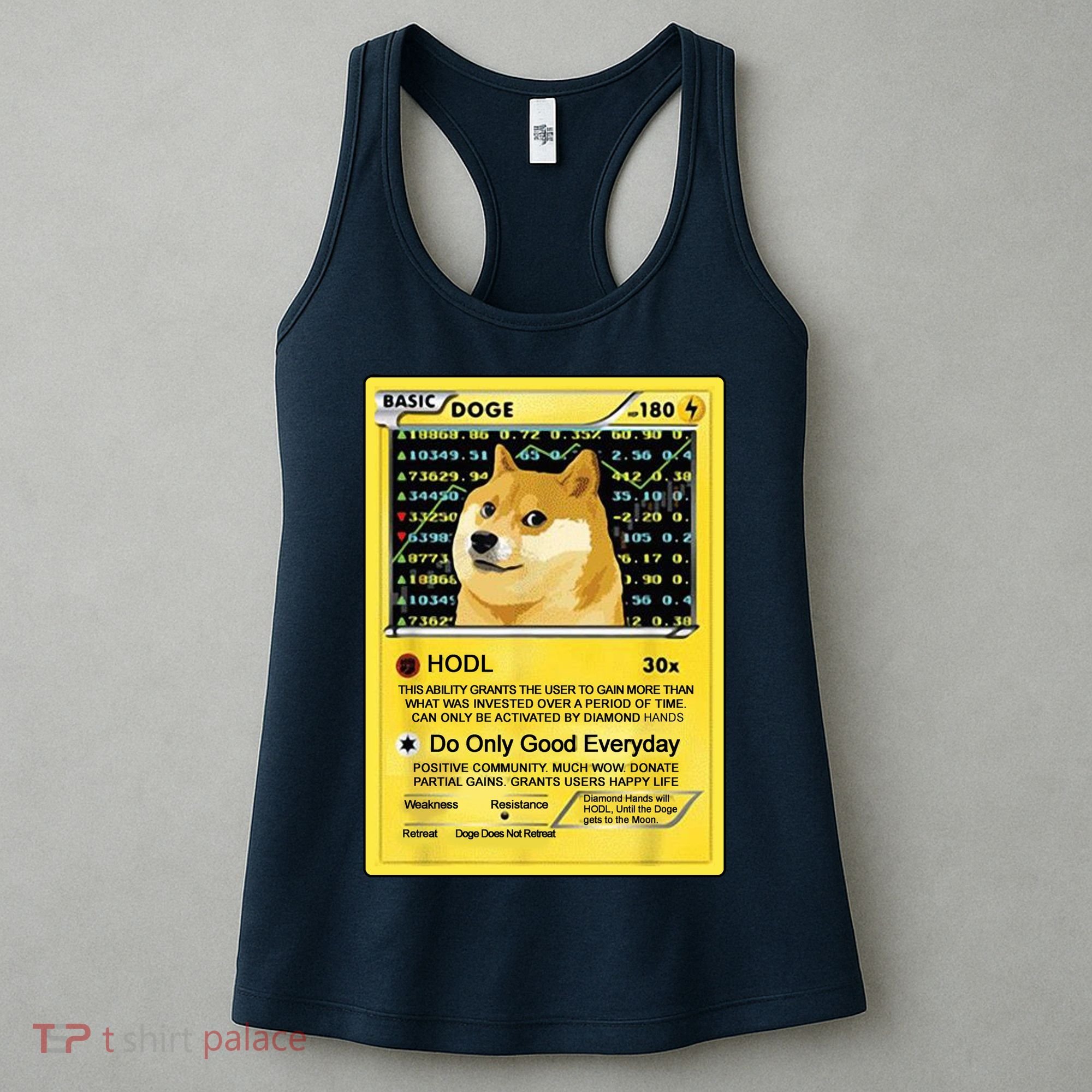 Doge HODL Card Crypto Currency Funny Women's Tank Top