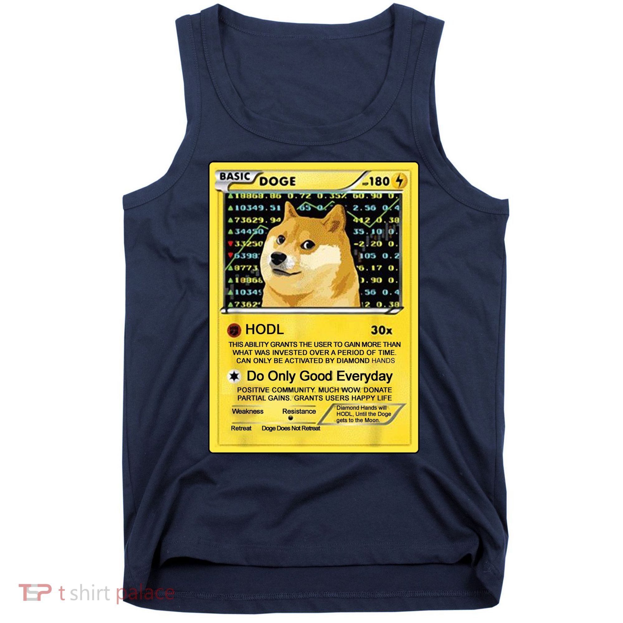 Doge HODL Card Crypto Currency Funny Tank Top