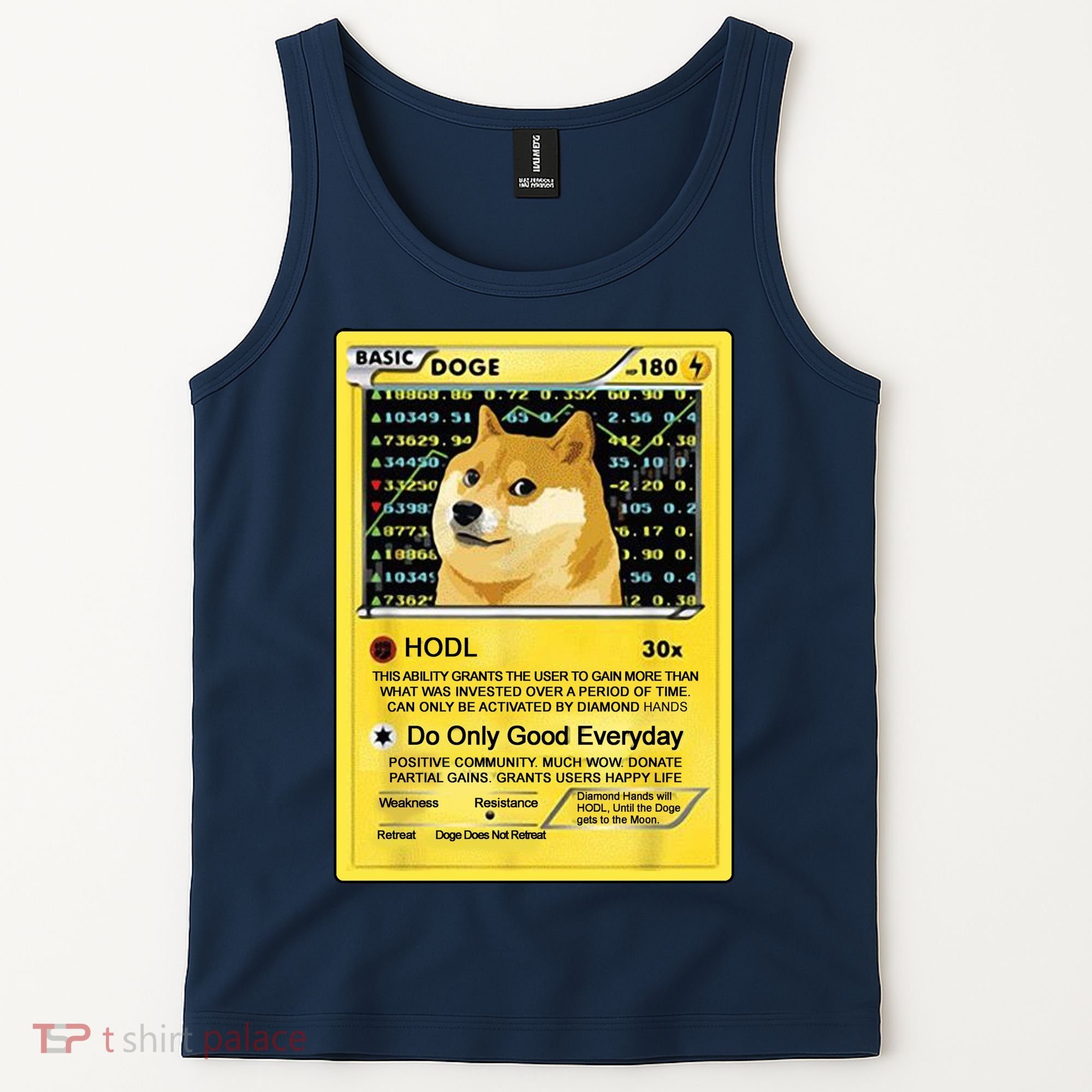 Doge HODL Card Crypto Currency Funny Tank Top