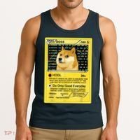 Doge HODL Card Crypto Currency Funny Tank Top thumb 3