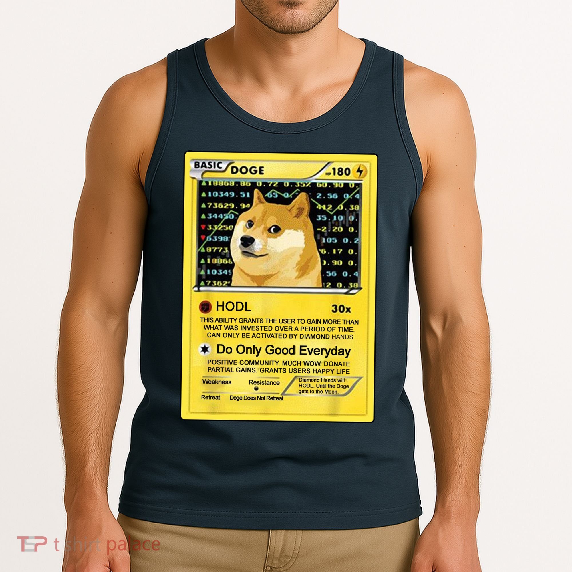 Doge HODL Card Crypto Currency Funny Tank Top