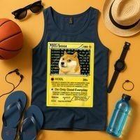 Doge HODL Card Crypto Currency Funny Tank Top thumb 4