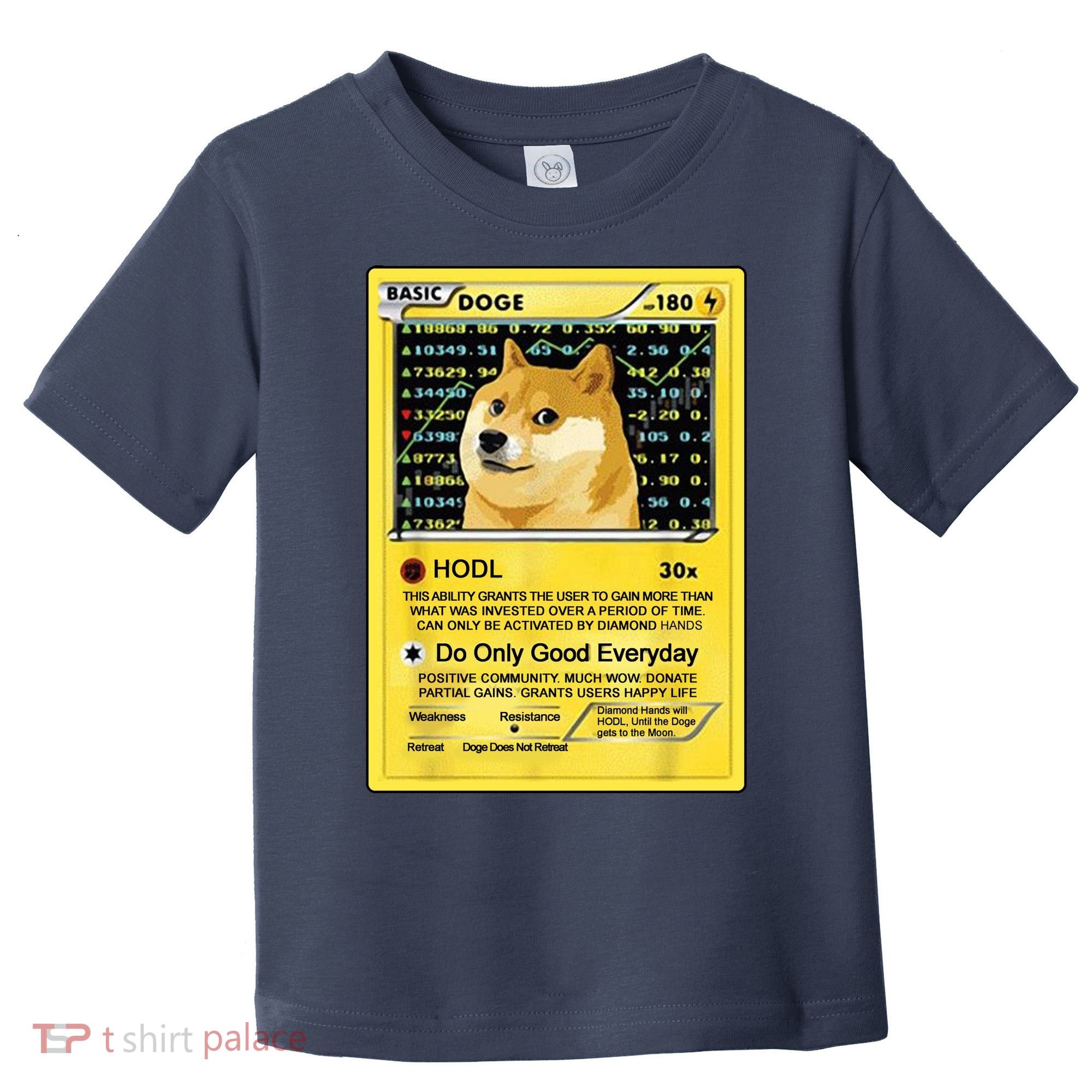 Doge HODL Card Crypto Currency Funny Toddler T-Shirt