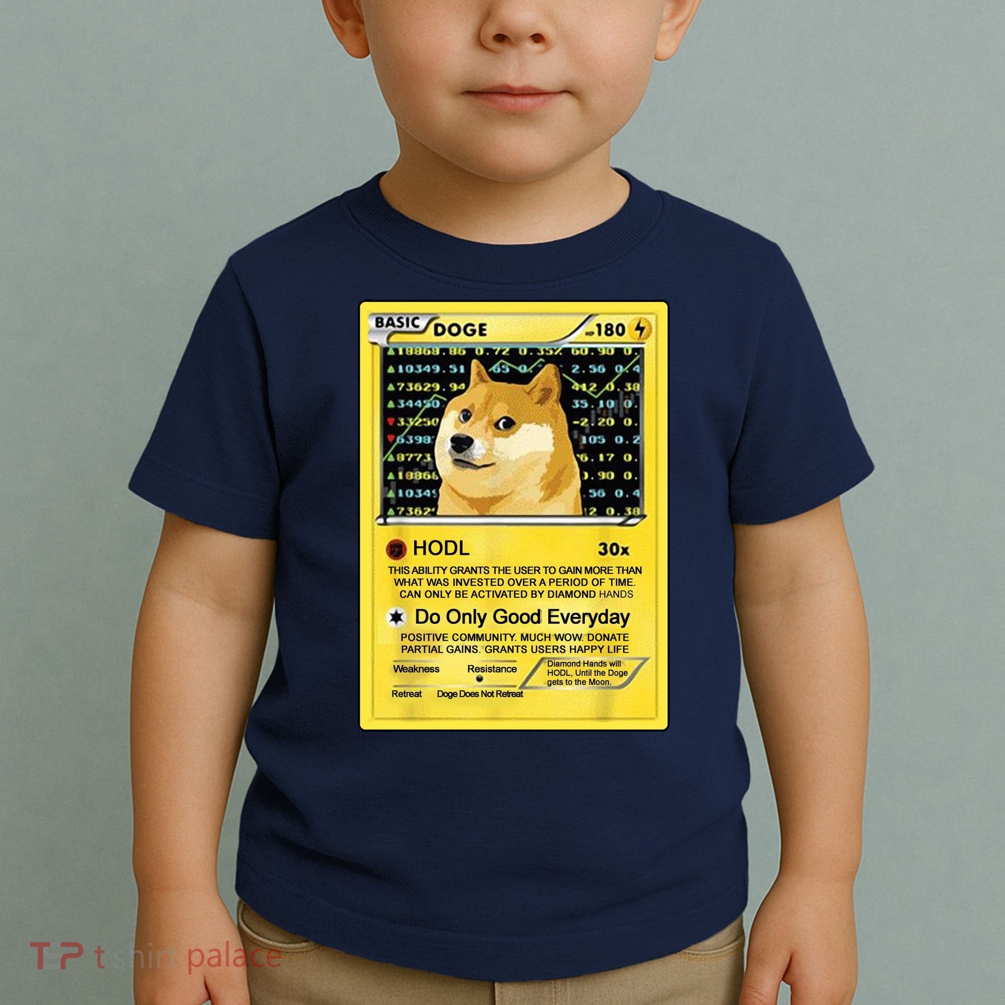Doge HODL Card Crypto Currency Funny Toddler T-Shirt