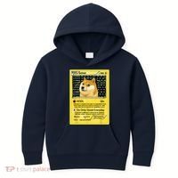 Doge HODL Card Crypto Currency Funny Kids Hoodie thumb 0
