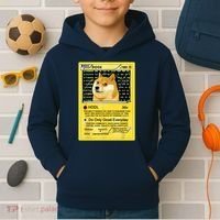 Doge HODL Card Crypto Currency Funny Kids Hoodie thumb 2
