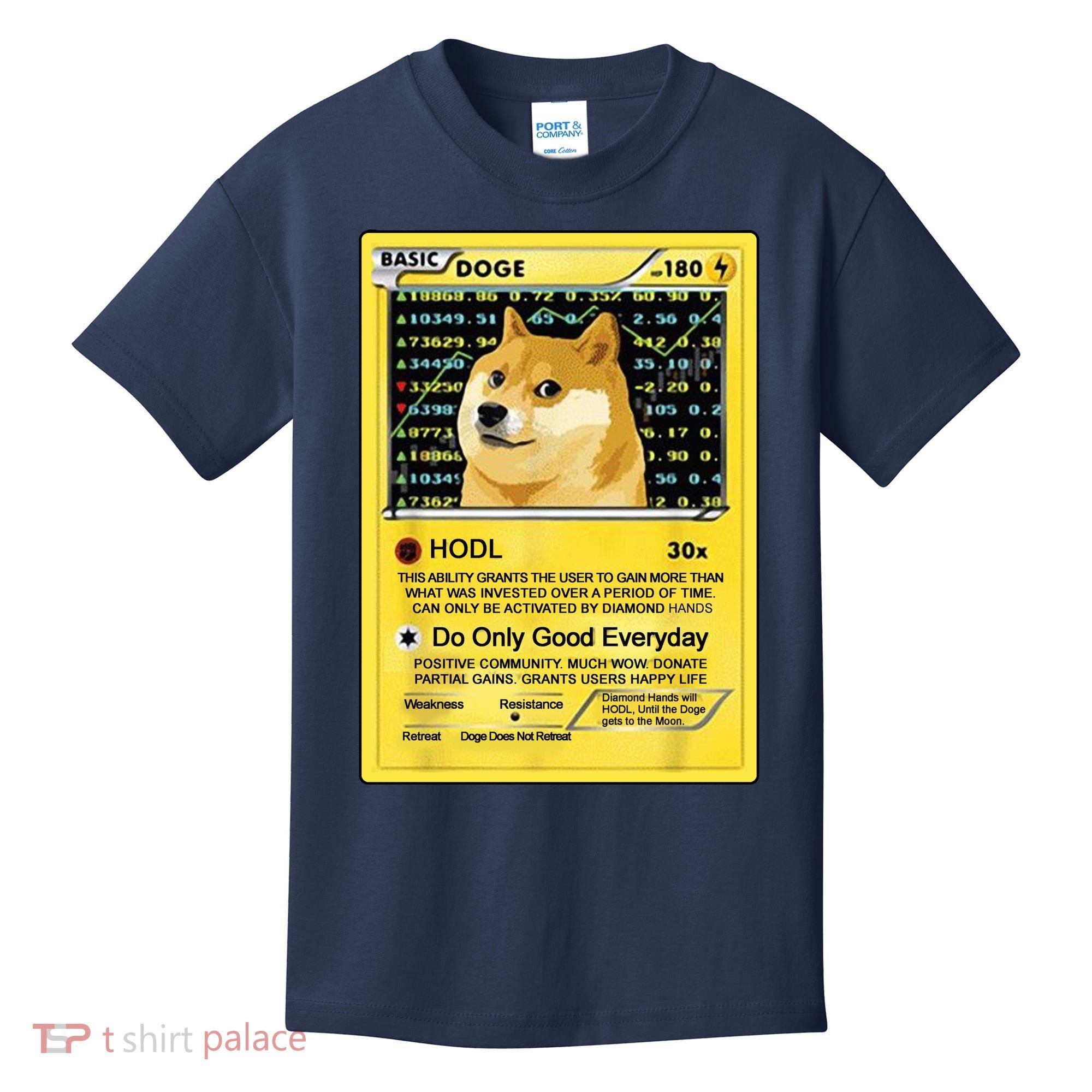 Doge HODL Card Crypto Currency Funny Kids T-Shirt
