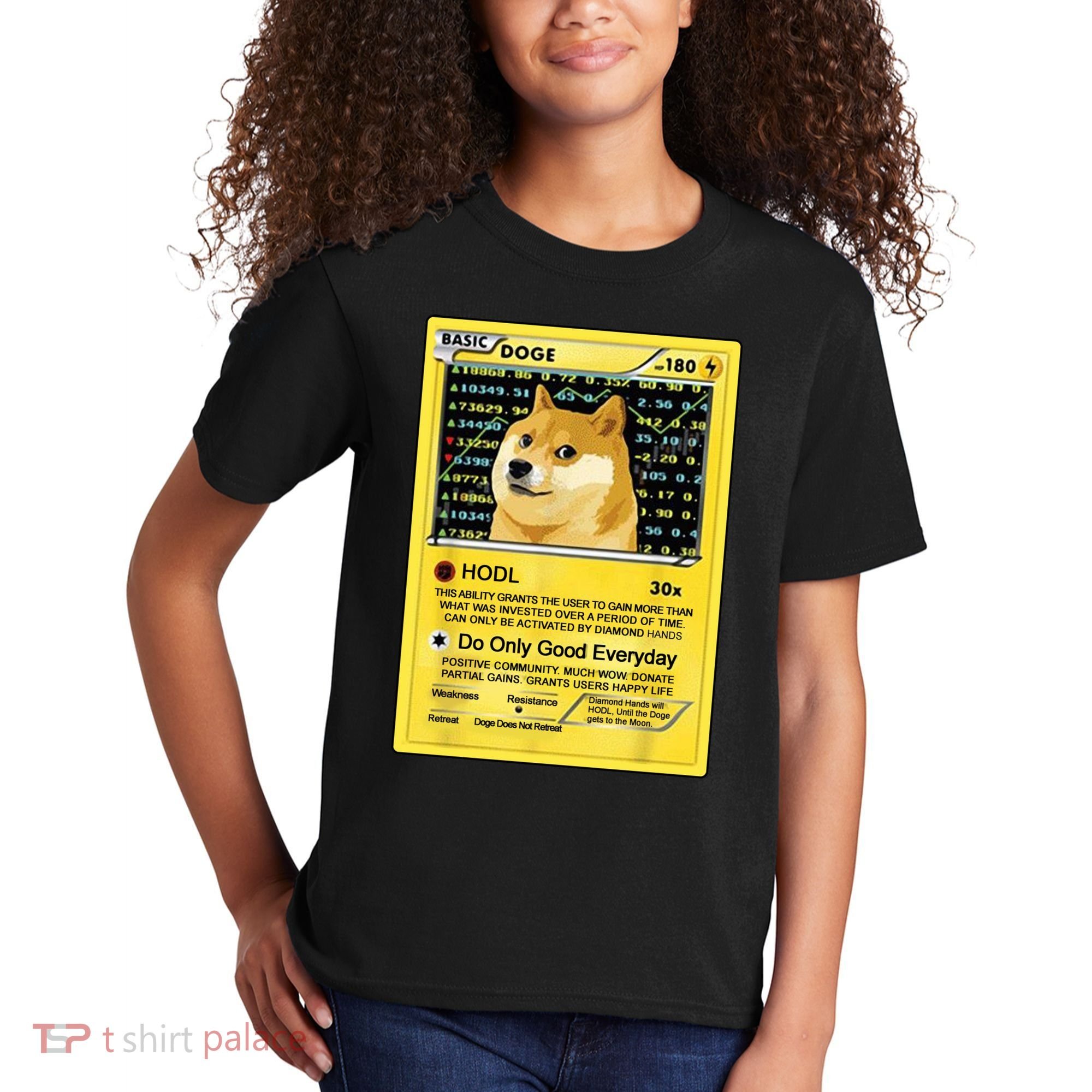 Doge HODL Card Crypto Currency Funny Kids T-Shirt
