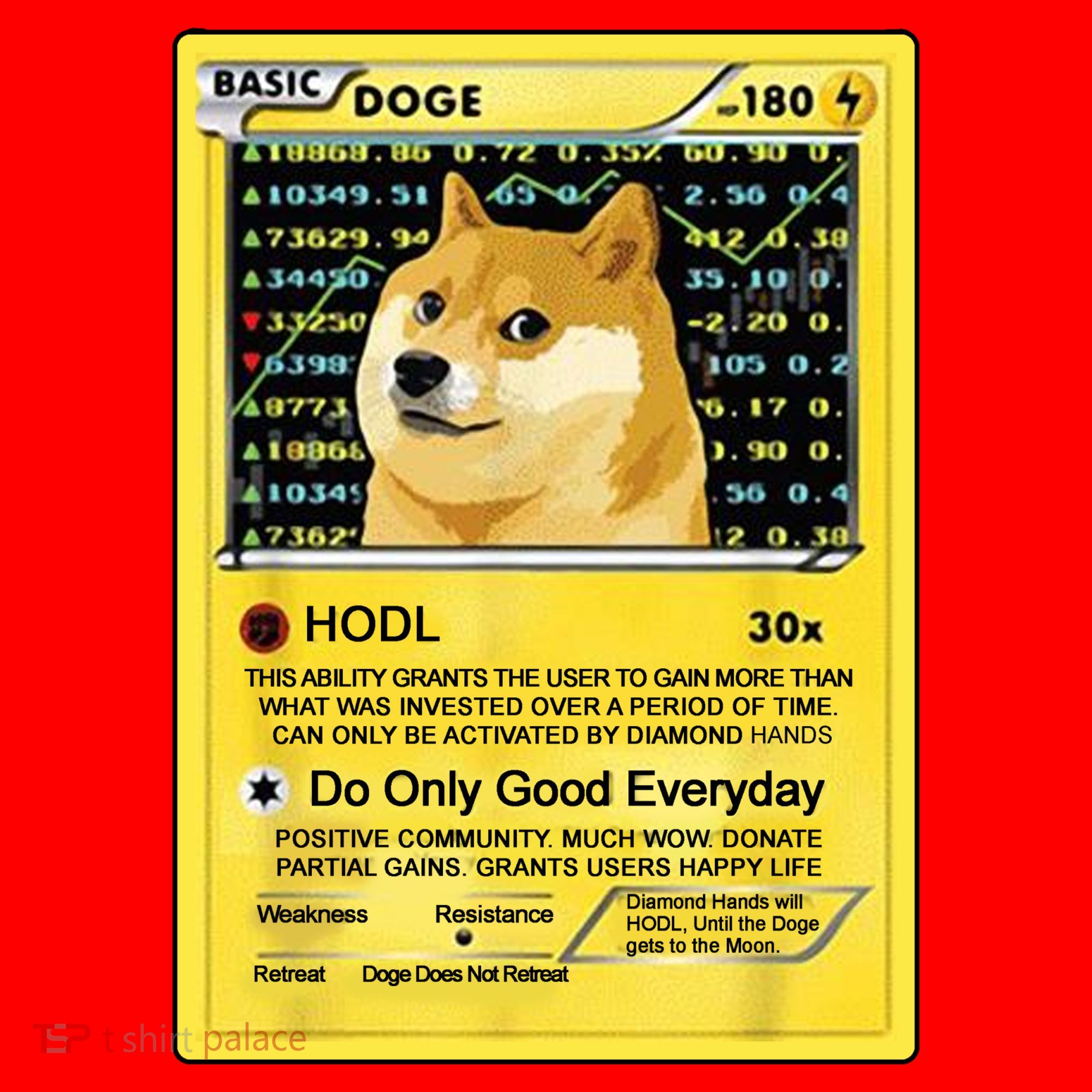Doge HODL Card Crypto Currency Funny Santa Hat