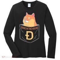 Doge In The House Pocket Women's Long Sleeve Shirt thumb 0
