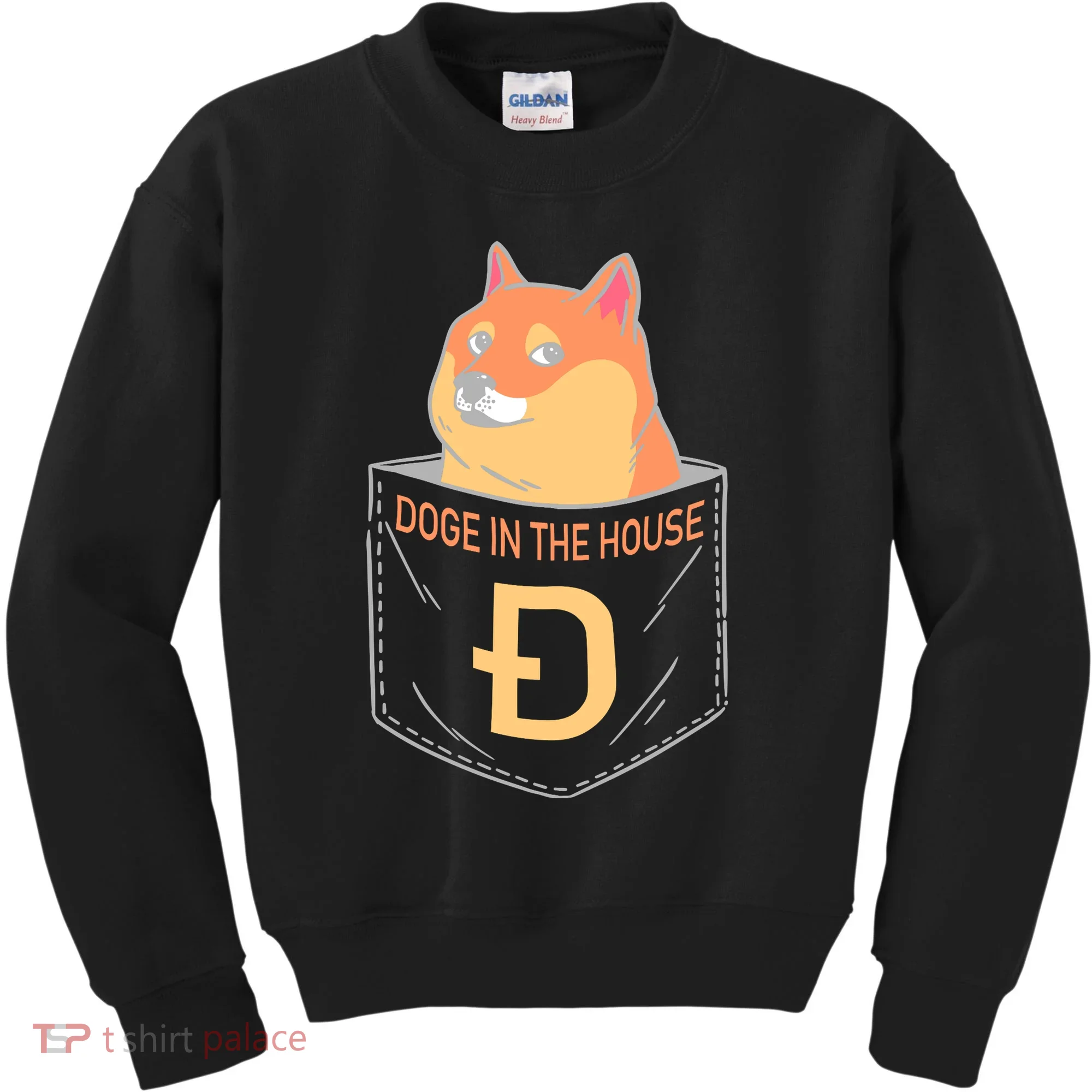 Doge In The House Pocket Kids Sweatshirt
