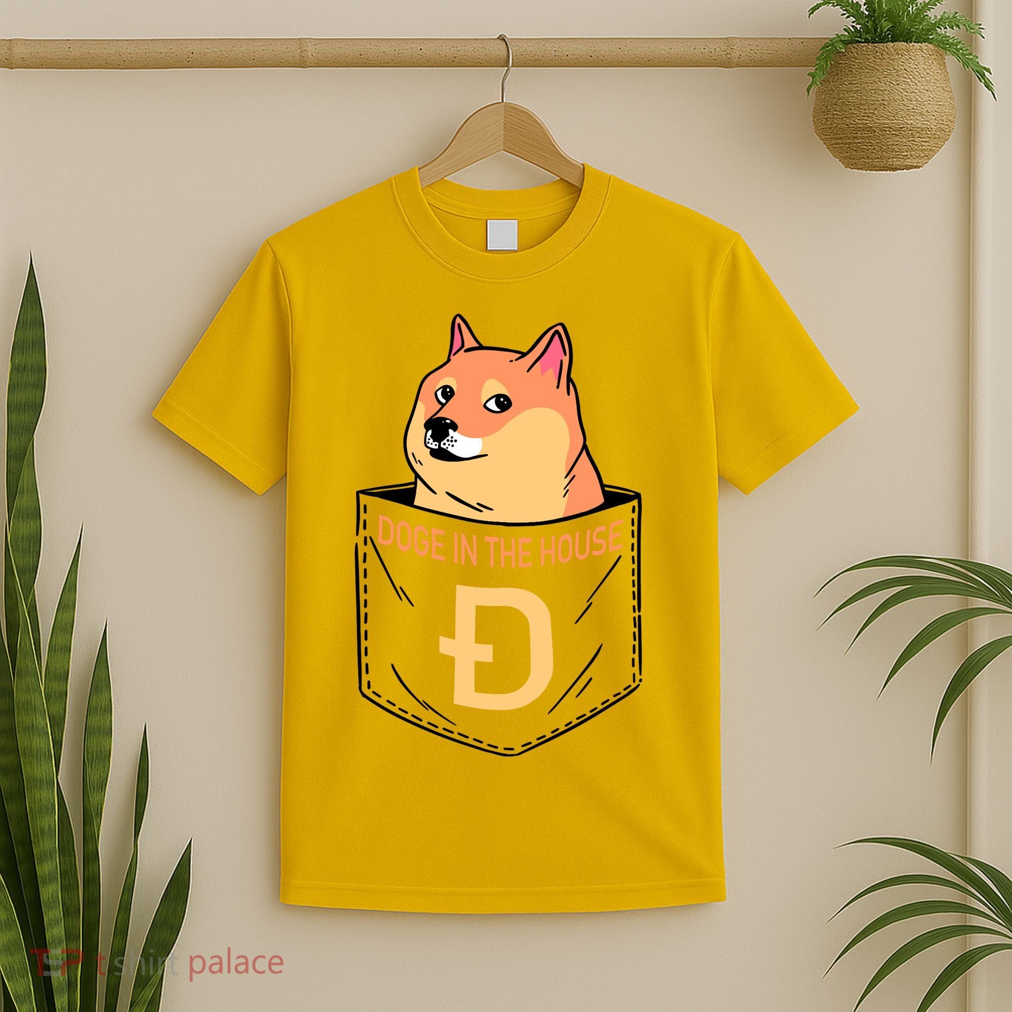 Doge In The House Pocket T-Shirt
