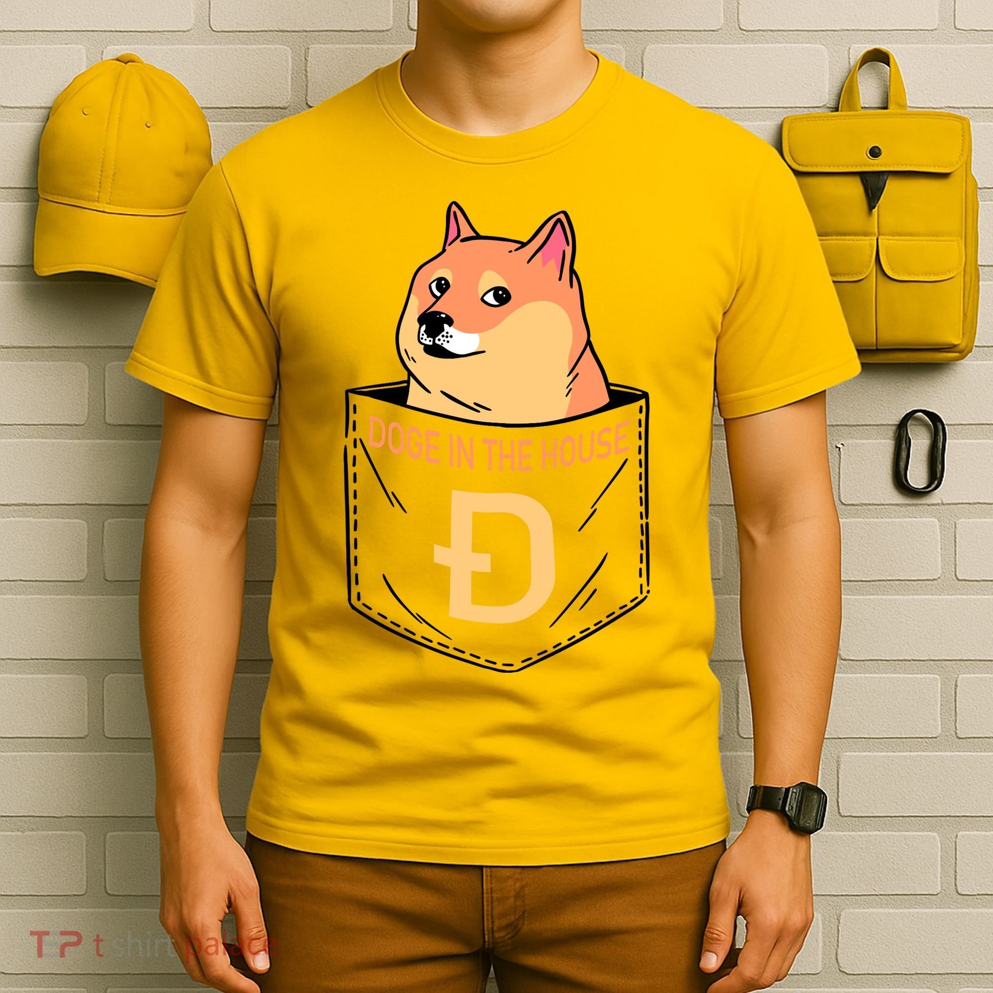 Doge In The House Pocket T-Shirt