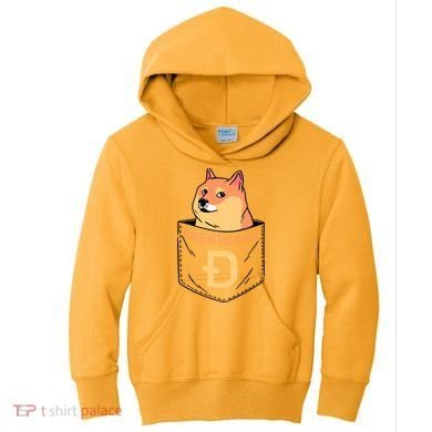 Doge In The House Pocket Kids Hoodie