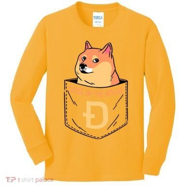 Doge In The House Pocket Kids Long Sleeve Shirt