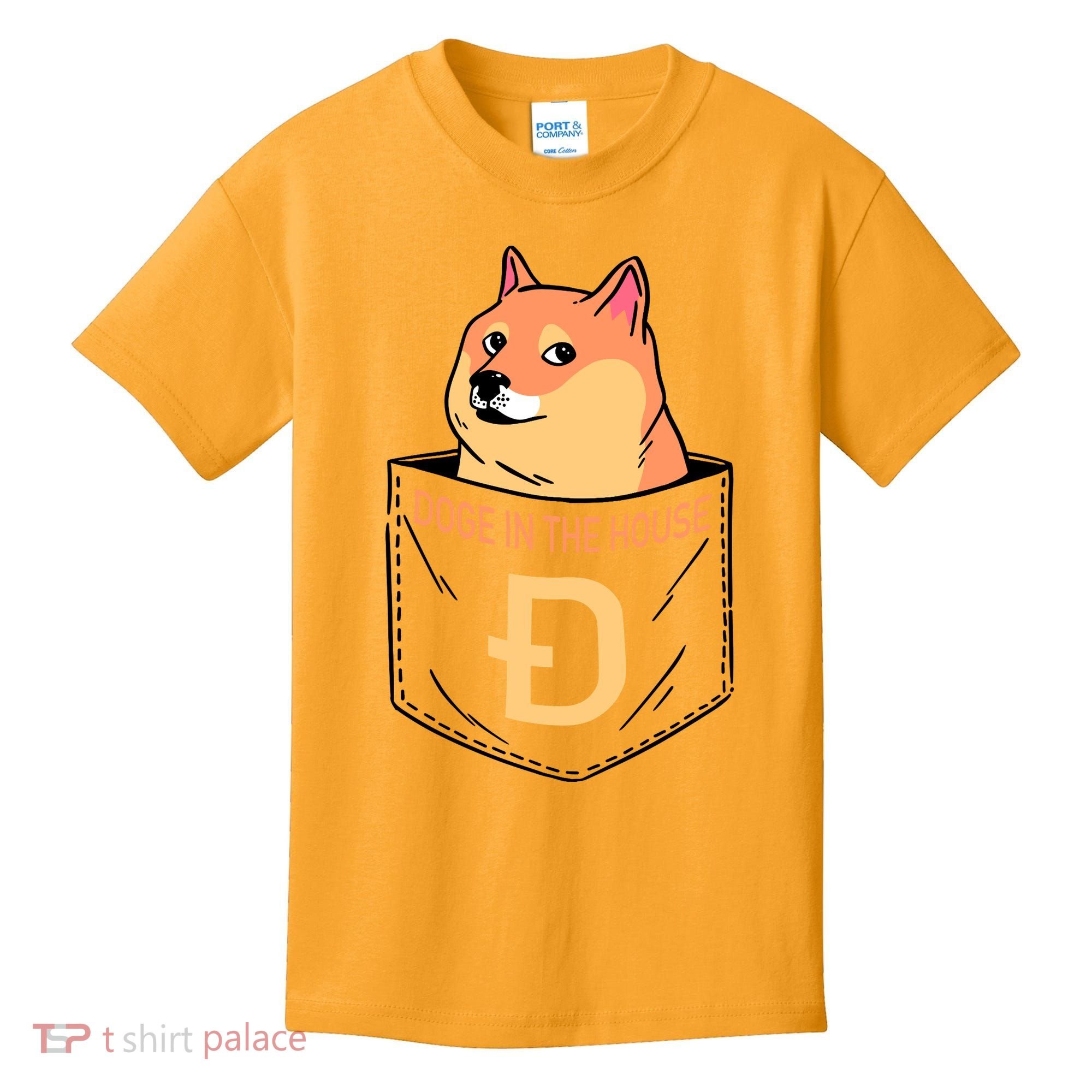 Doge In The House Pocket Kids T-Shirt