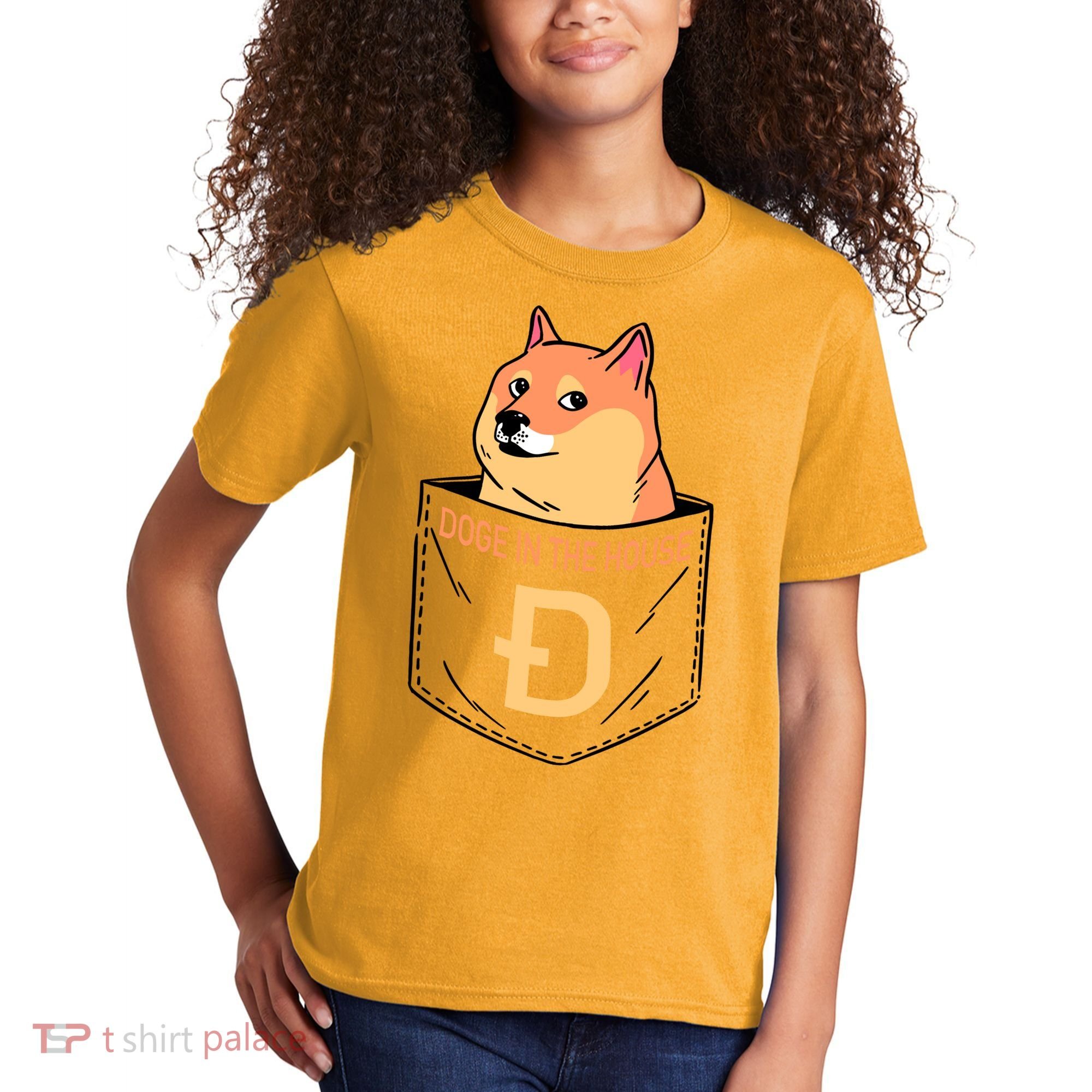 Doge In The House Pocket Kids T-Shirt