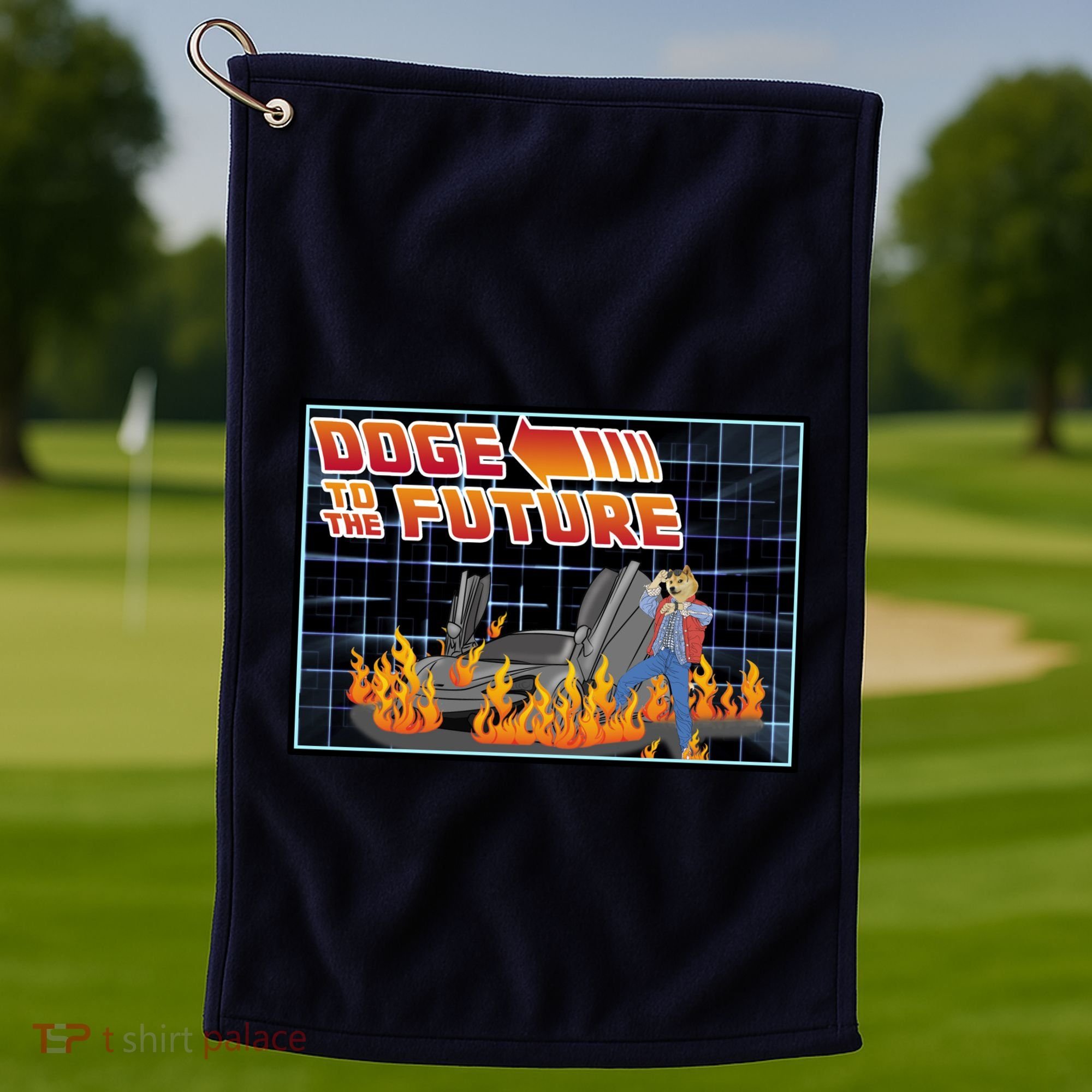 Doge To The Future Golf Towel