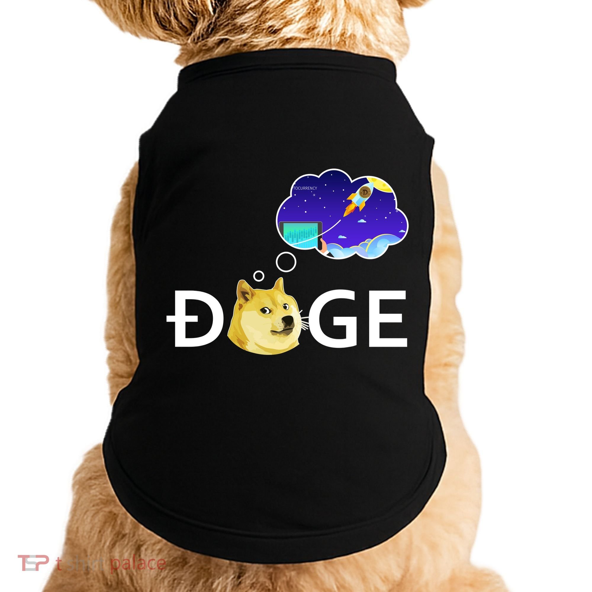 Doge To The Moon Crypto Currency Dogecoin Doggie Tank