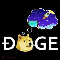 Doge To The Moon Crypto Currency Dogecoin Apron thumb 3