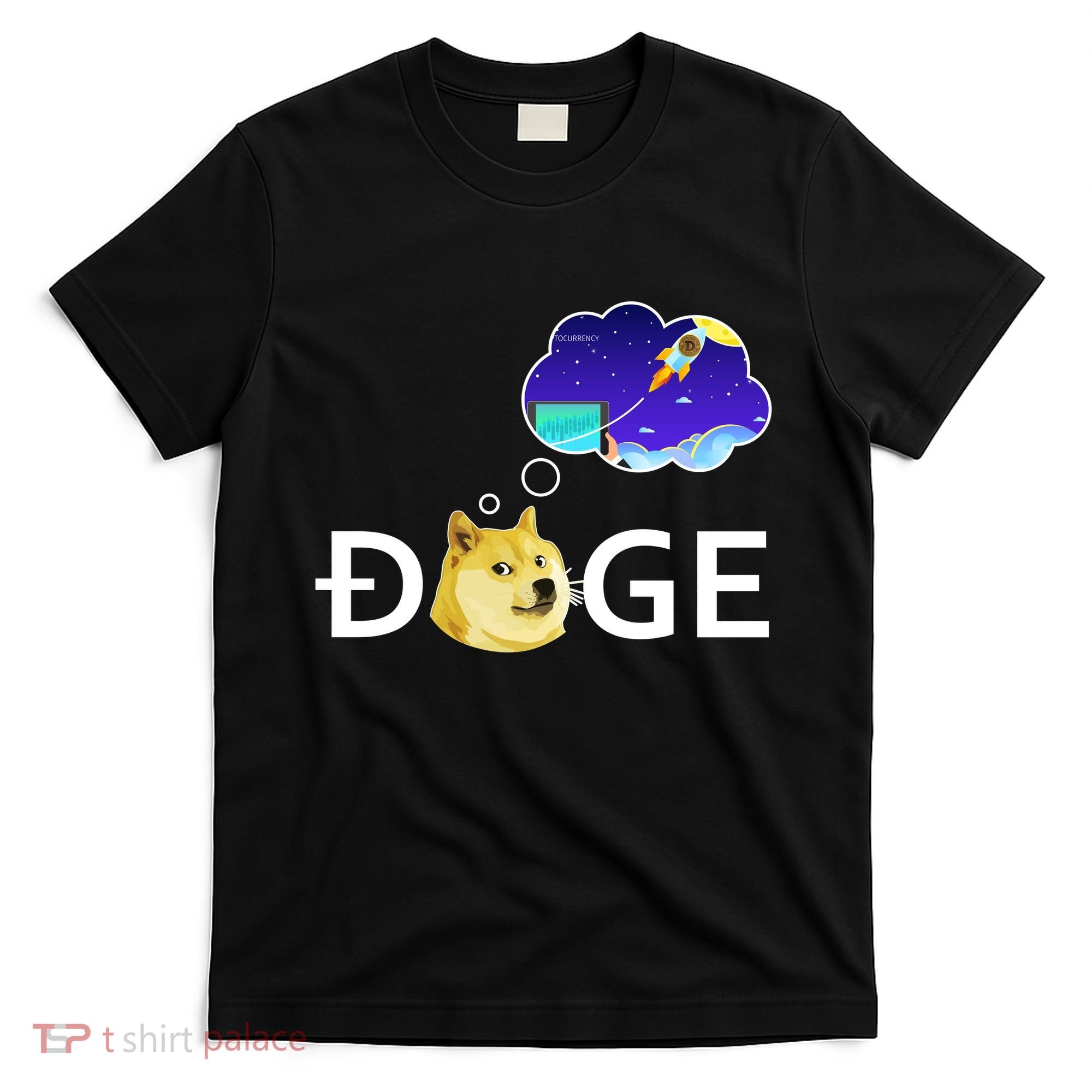 Doge To The Moon Crypto Currency Dogecoin T-Shirt