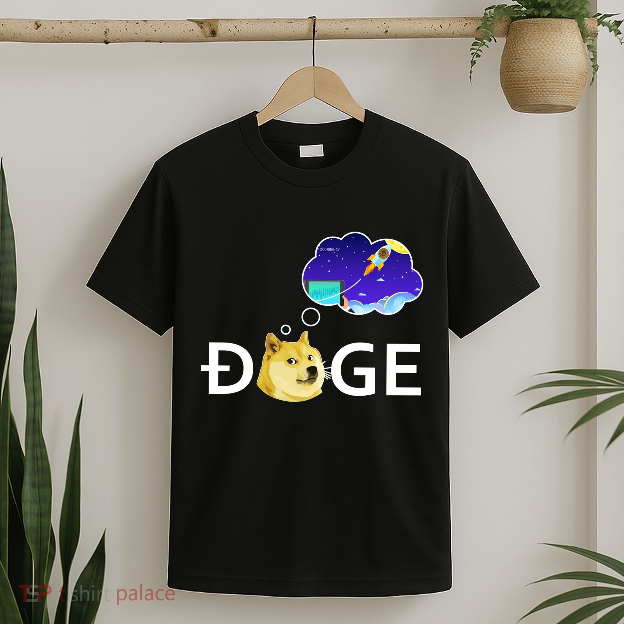 Doge To The Moon Crypto Currency Dogecoin T-Shirt
