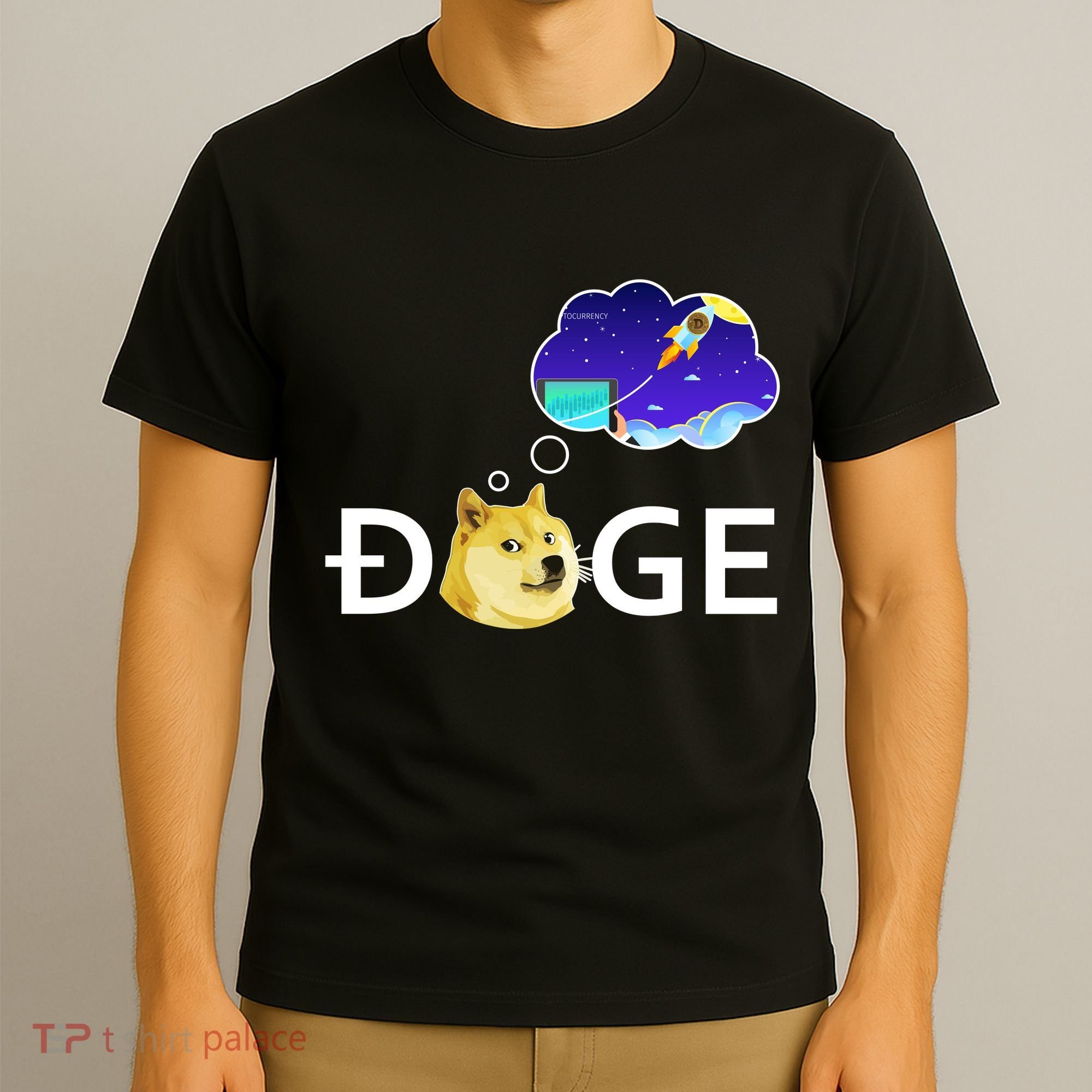 Doge To The Moon Crypto Currency Dogecoin T-Shirt