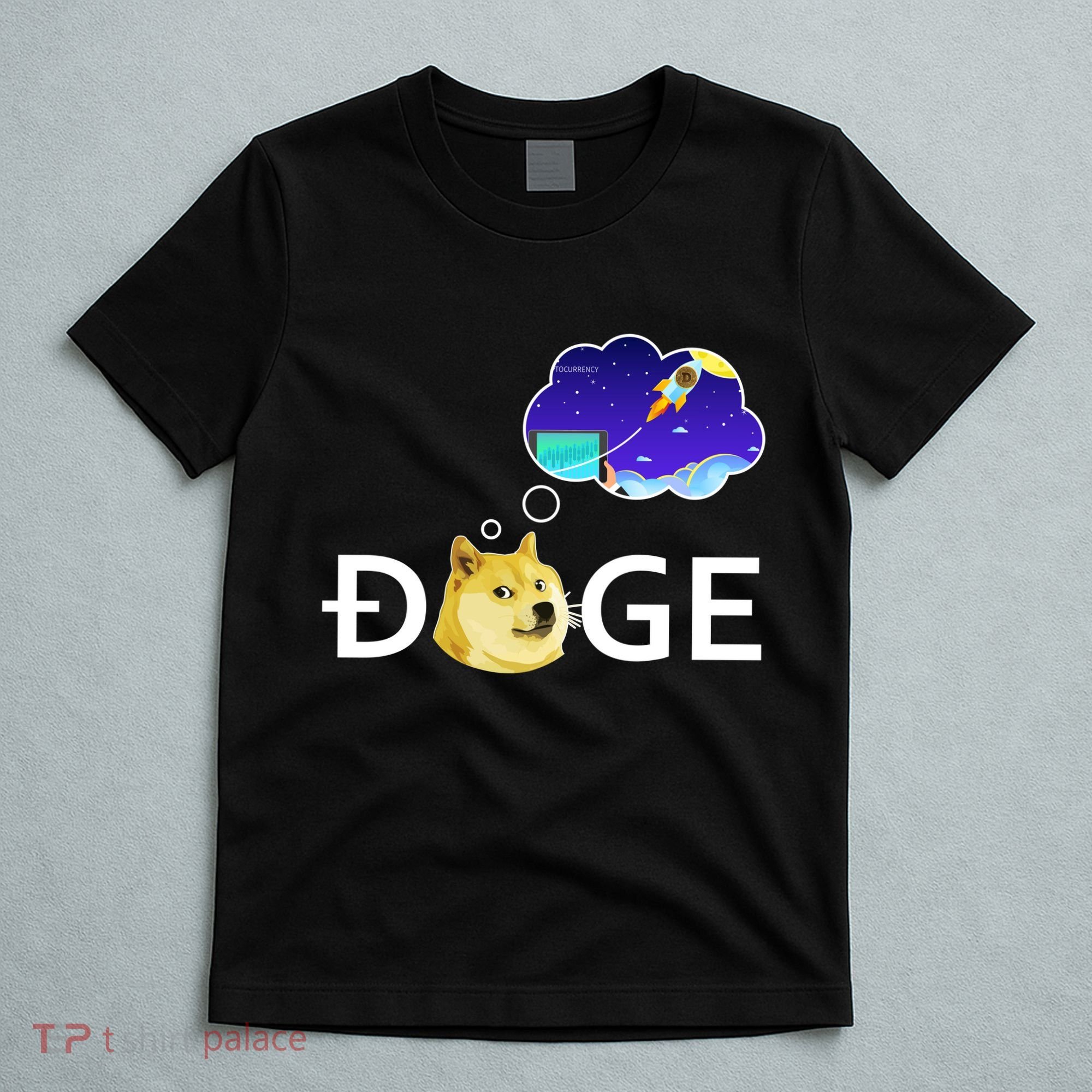 Doge To The Moon Crypto Currency Dogecoin T-Shirt