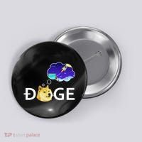 Doge To The Moon Crypto Currency Dogecoin Button thumb 0