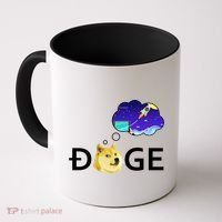 Doge To The Moon Crypto Currency Dogecoin Coffee Mug thumb 0
