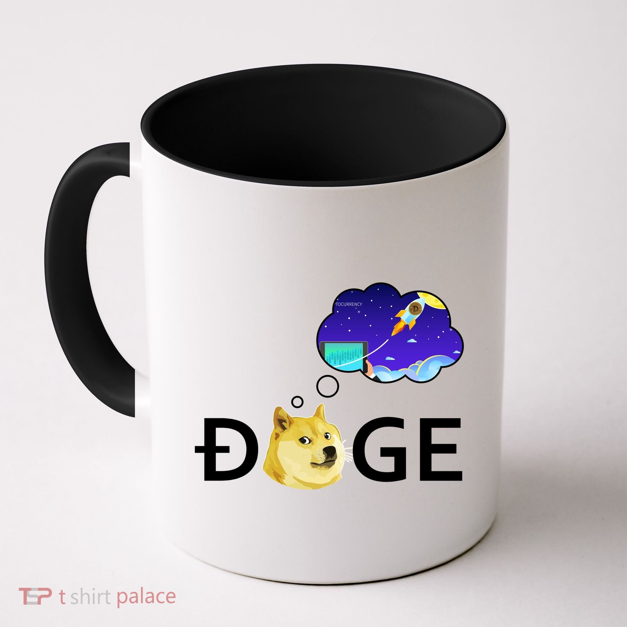 Doge To The Moon Crypto Currency Dogecoin Coffee Mug