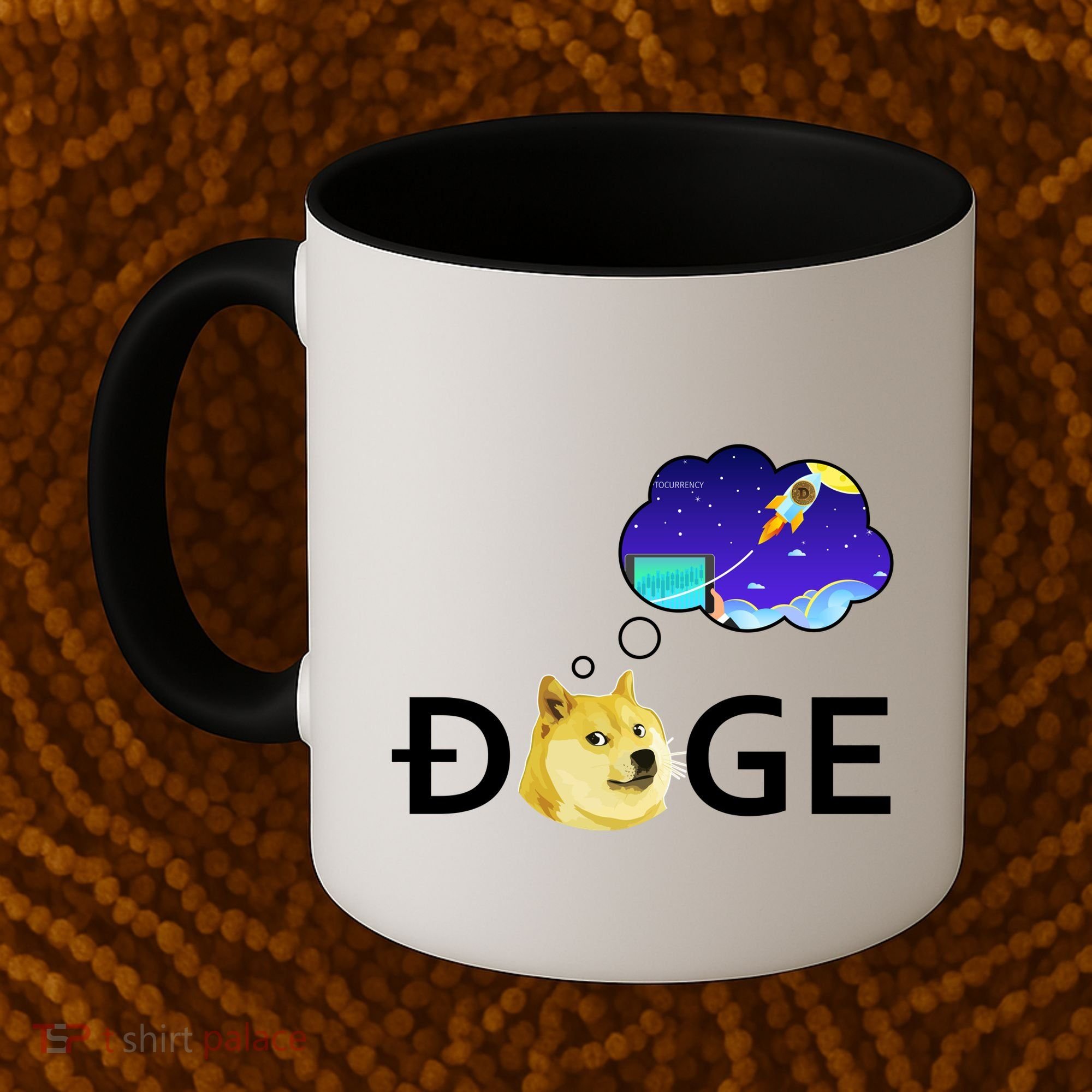 Doge To The Moon Crypto Currency Dogecoin Coffee Mug