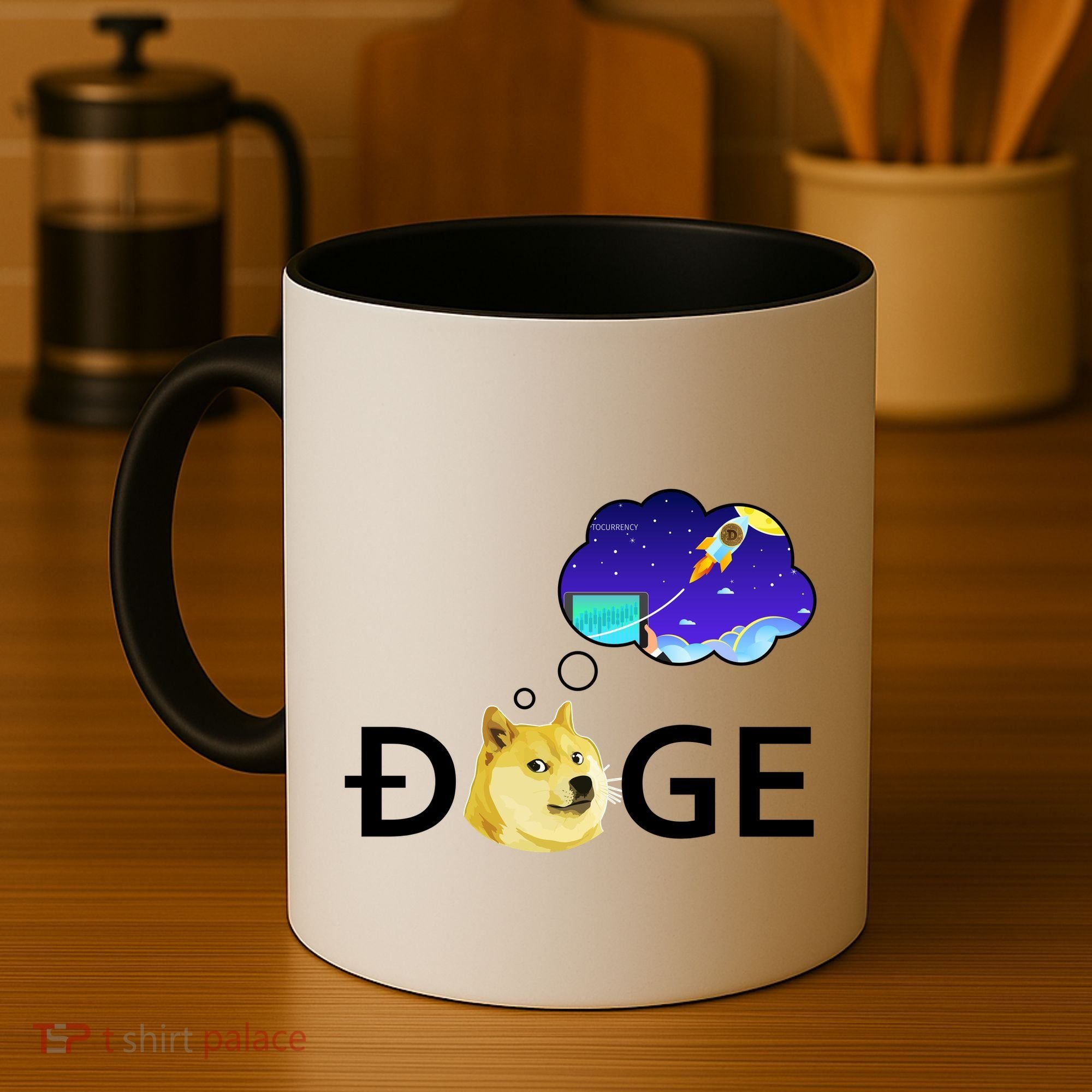 Doge To The Moon Crypto Currency Dogecoin Coffee Mug