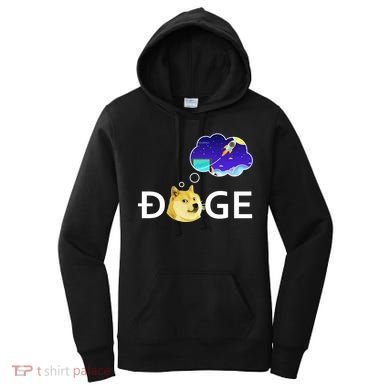 Doge To The Moon Crypto Currency Dogecoin Women's Hoodie