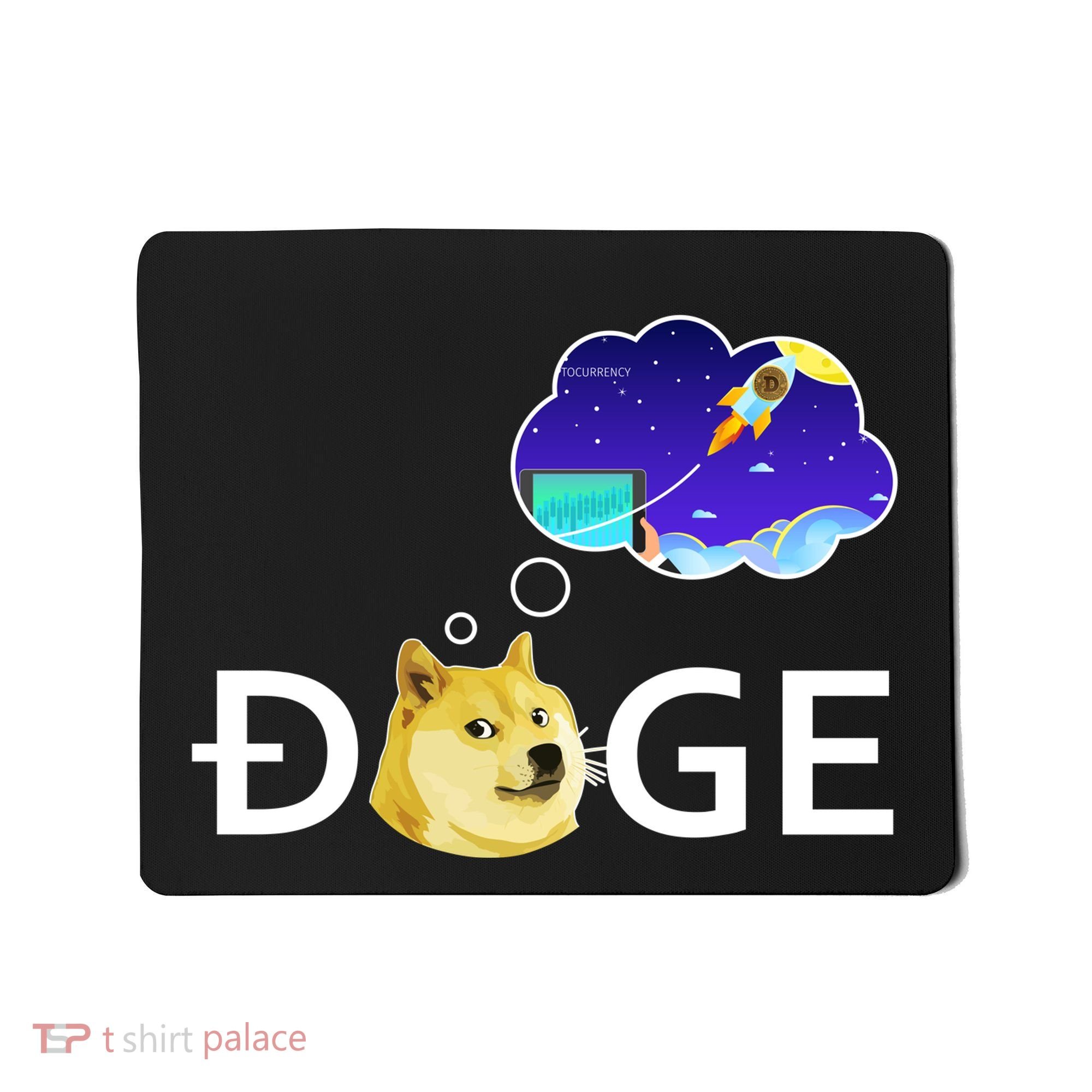Doge To The Moon Crypto Currency Dogecoin Mousepad