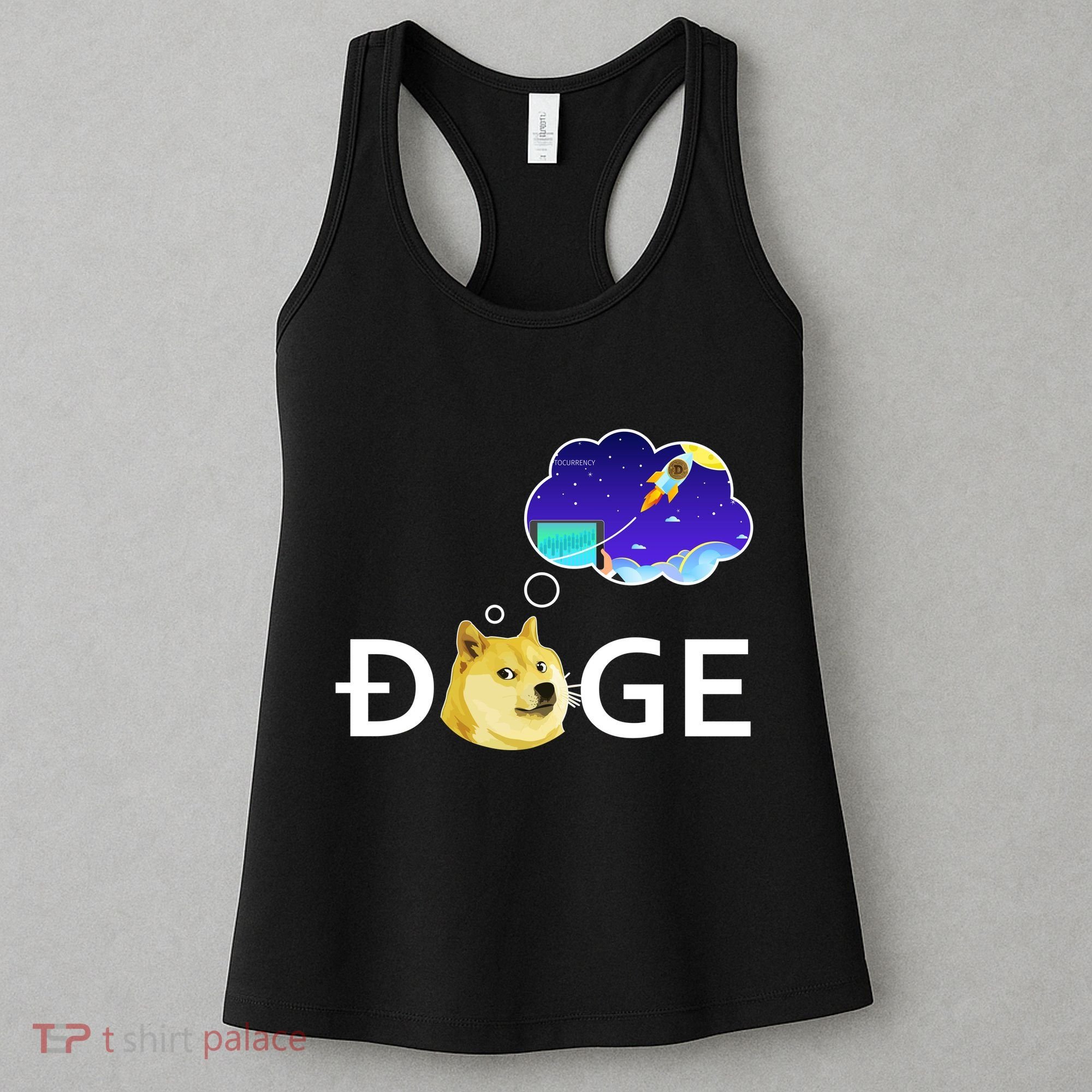 Doge To The Moon Crypto Currency Dogecoin Women's Tank Top
