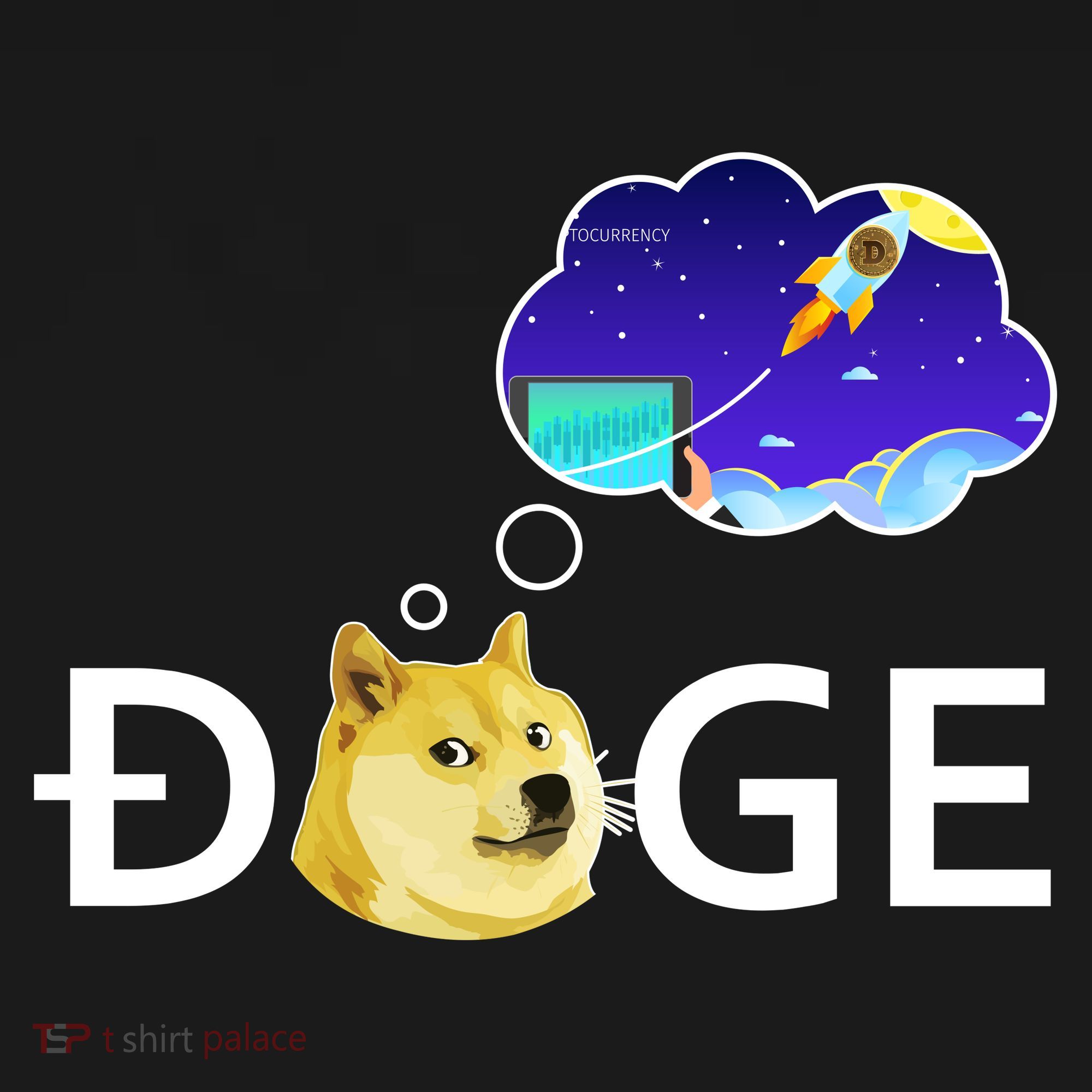 Doge To The Moon Crypto Currency Dogecoin Toddler Hoodie