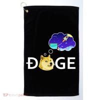 Doge To The Moon Crypto Currency Dogecoin Golf Towel thumb 0